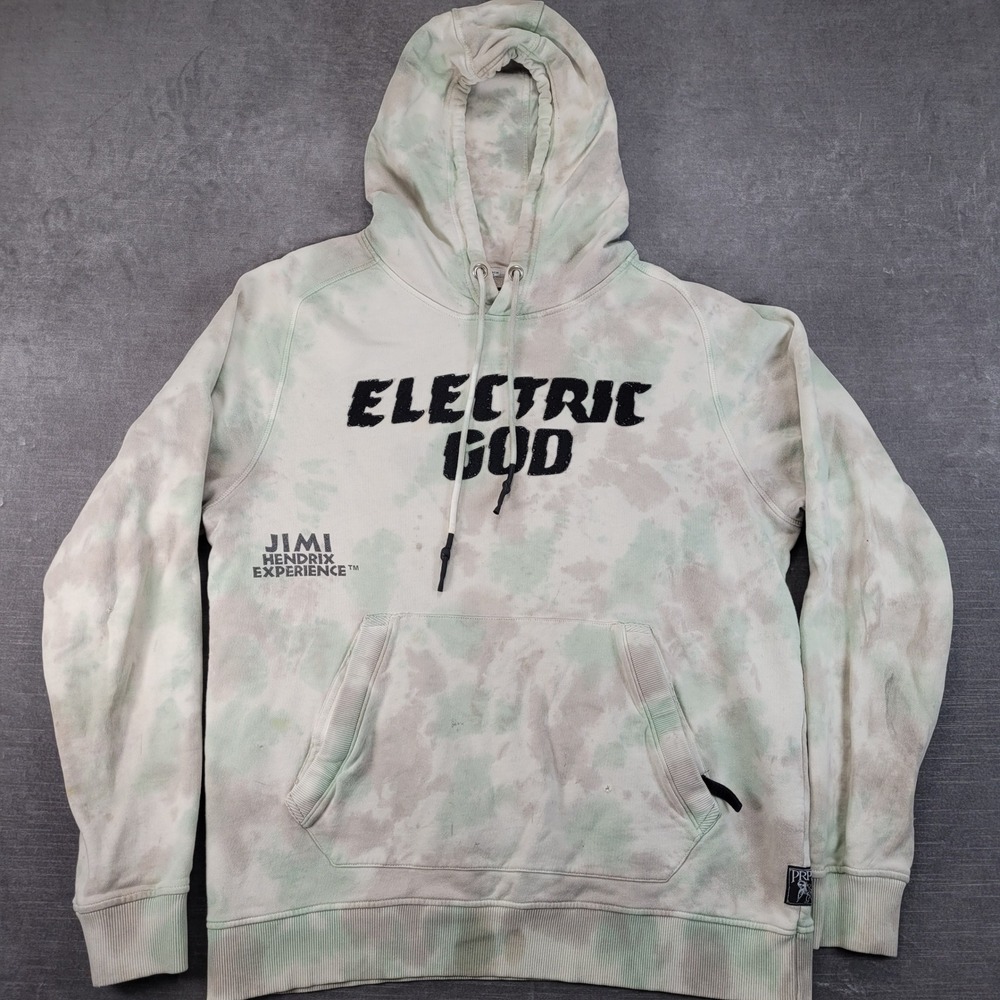 Prps Hoodie Mens Lg Green Tie Dye Jimi Hendrix Experience Electric God Distress